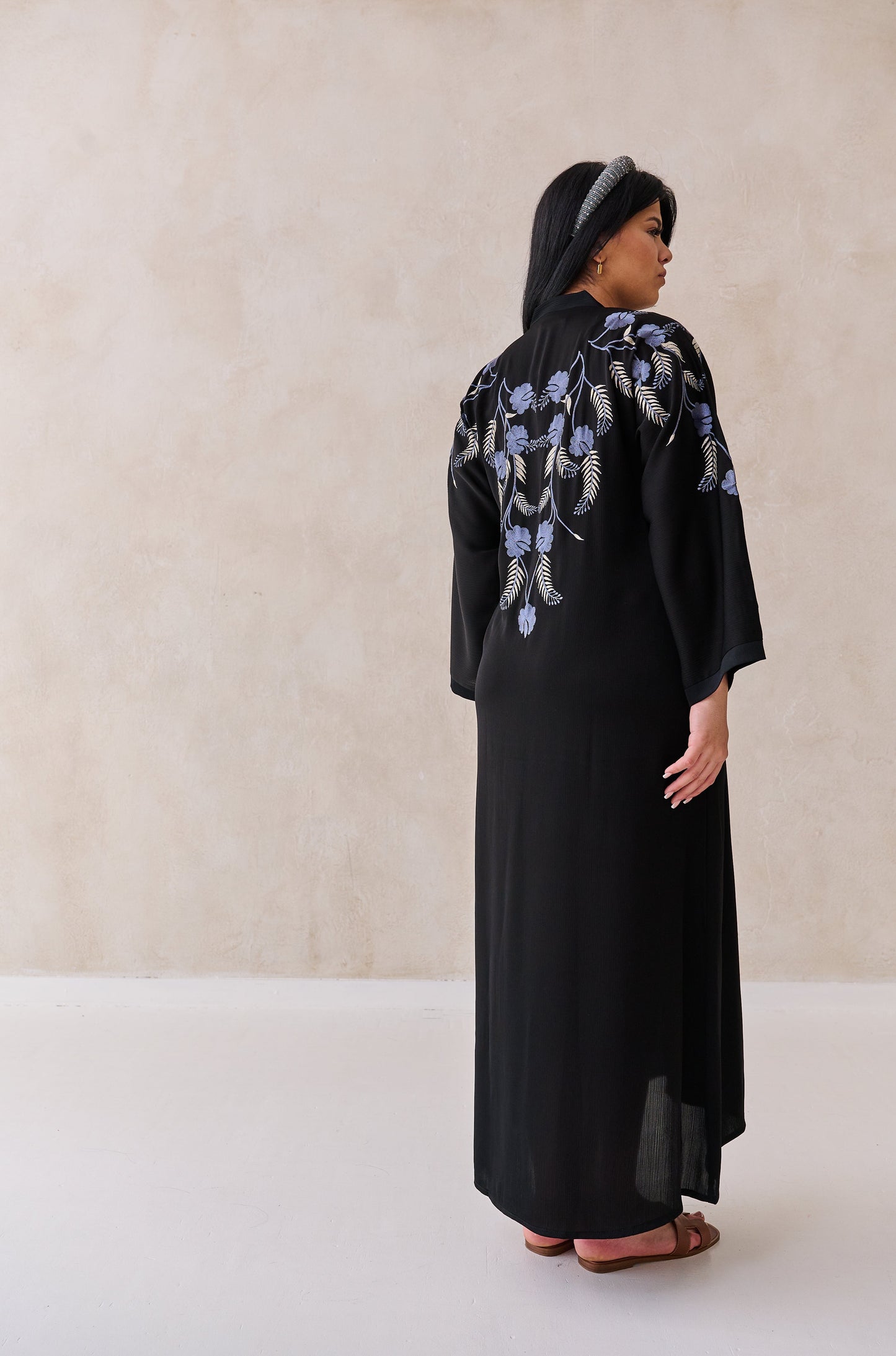 Abaya Flower blue